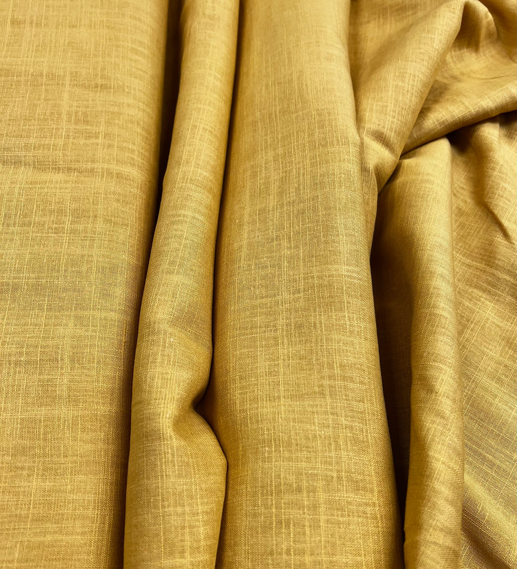 Gold Medium Weight Linen Fabric main image 1