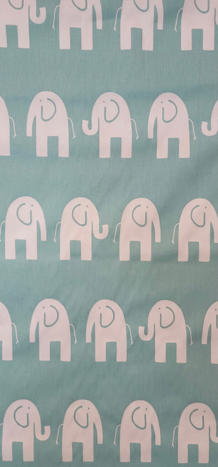 Elephants- Mist Blue