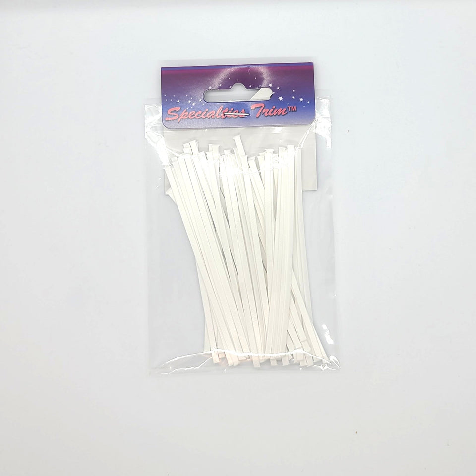 Nose Bridge Plastic Strips - White - 3 mm x 100 mm