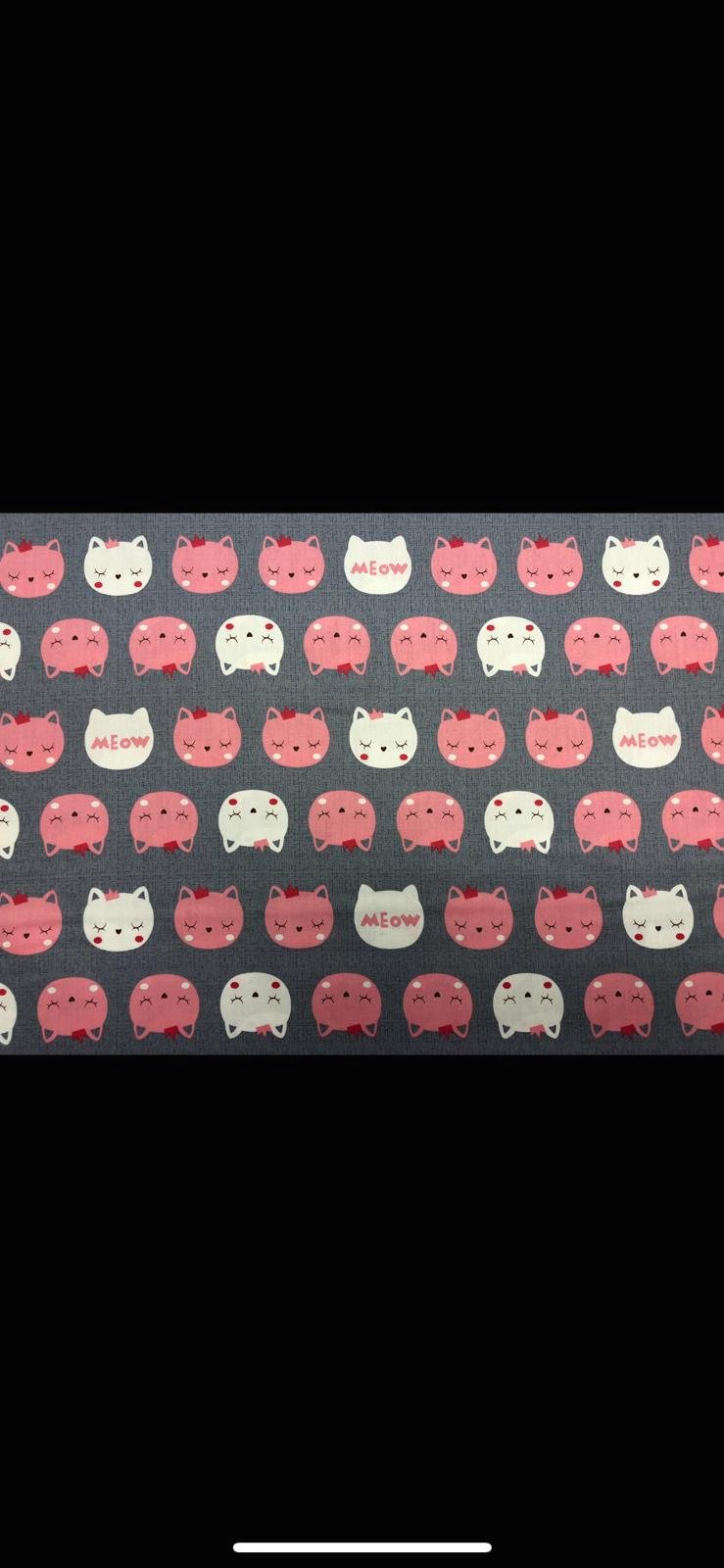 Kitties Meow - Pink/Grey