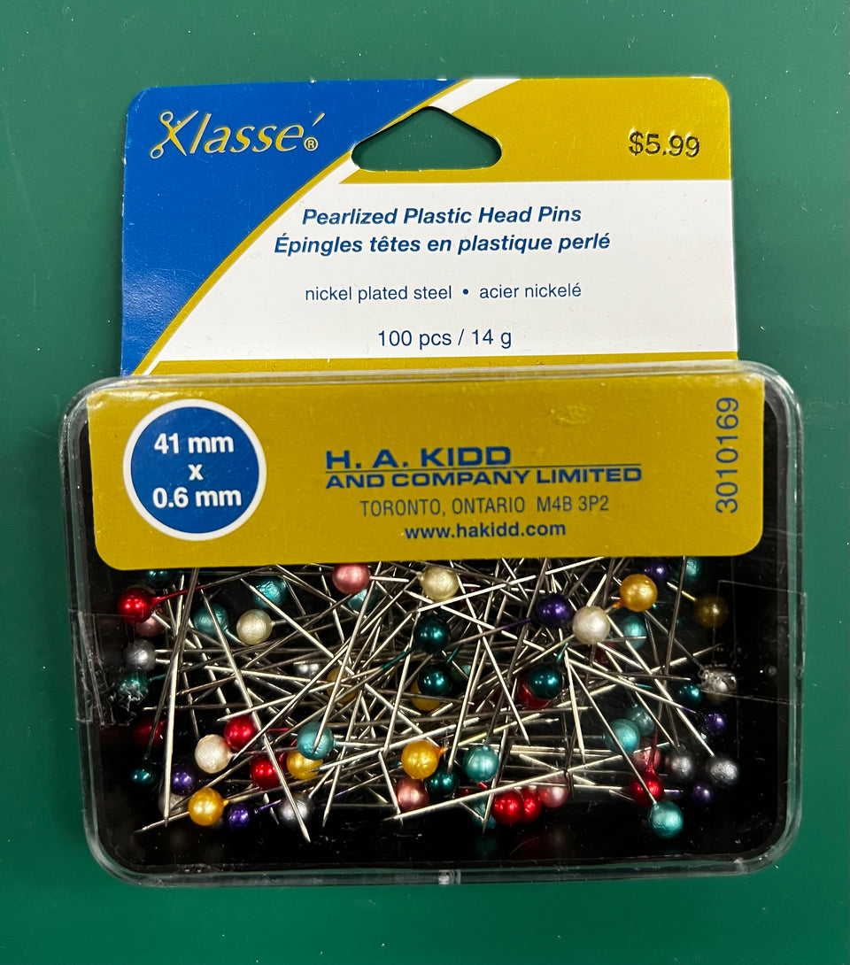 Pearlized Plastic Head Pins