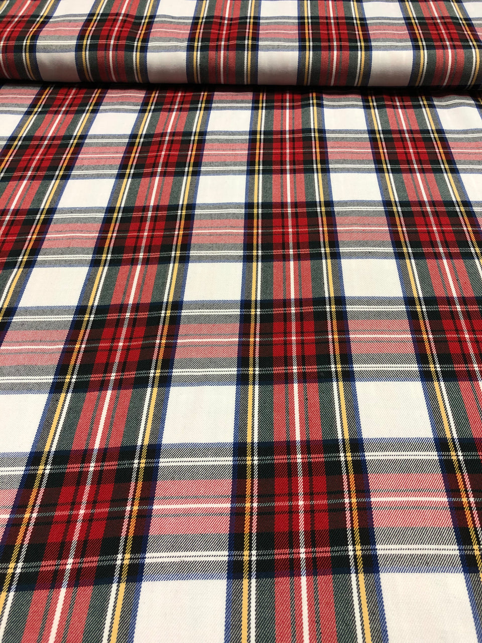 White and Red Tartan