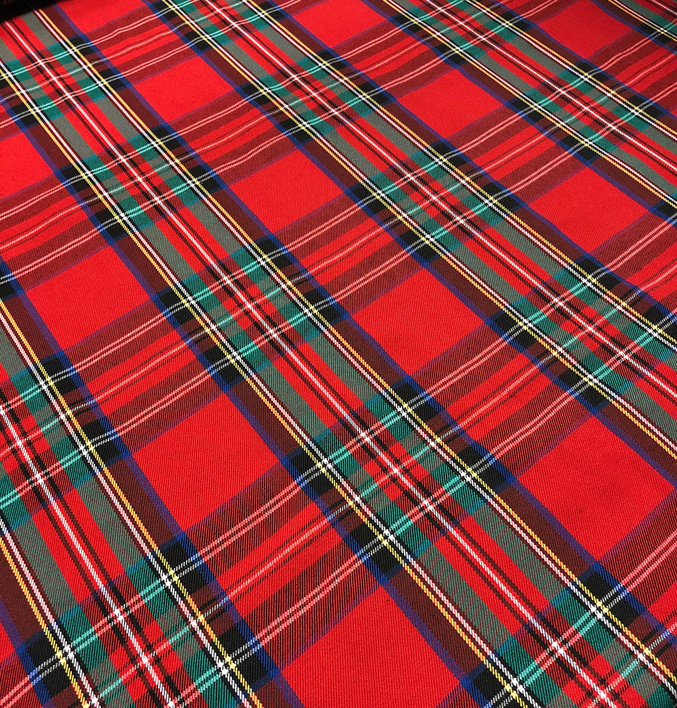Royal Stewart Tartan Plaid Scottish Pattern Fabric